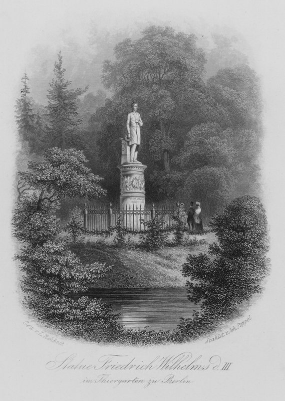 Statue de Frédéric-Guillaume III de Prusse dans le Tiergarten, Berlin - German School