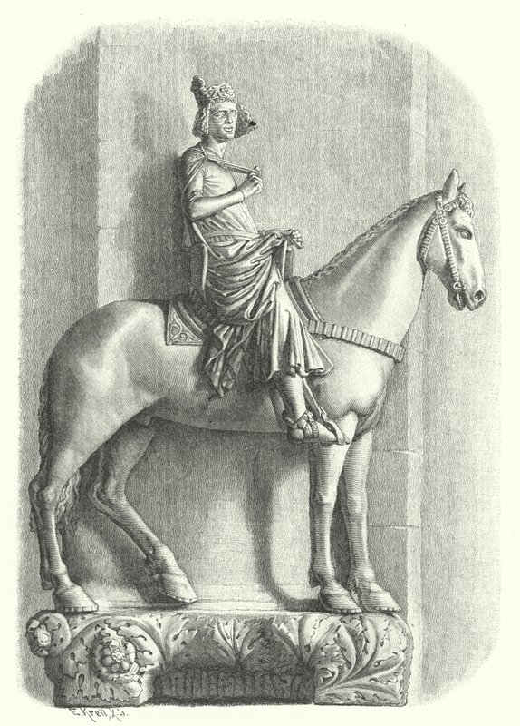 Le Cavalier de Bamberg, statue à la cathédrale de Bamberg, Allemagne - German School