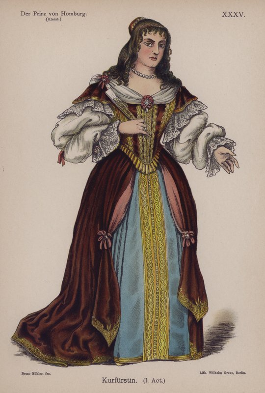 La Duchesse de Brandebourg, de Der Prinz von Homburg (Le Prince de Hombourg) par Heinrich von Kleist - German School