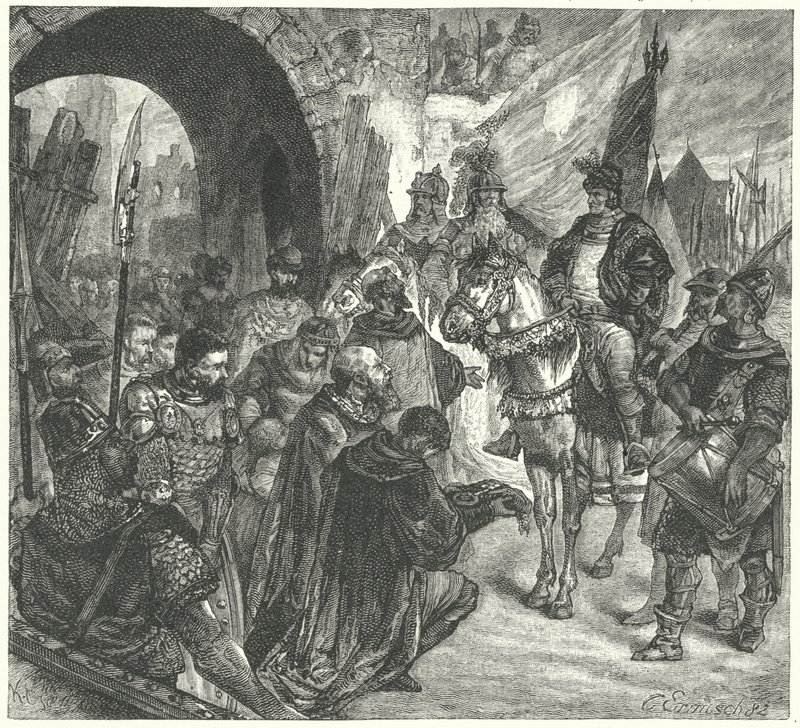 Le général hussite Prokop le Grand devant Naumburg - German School