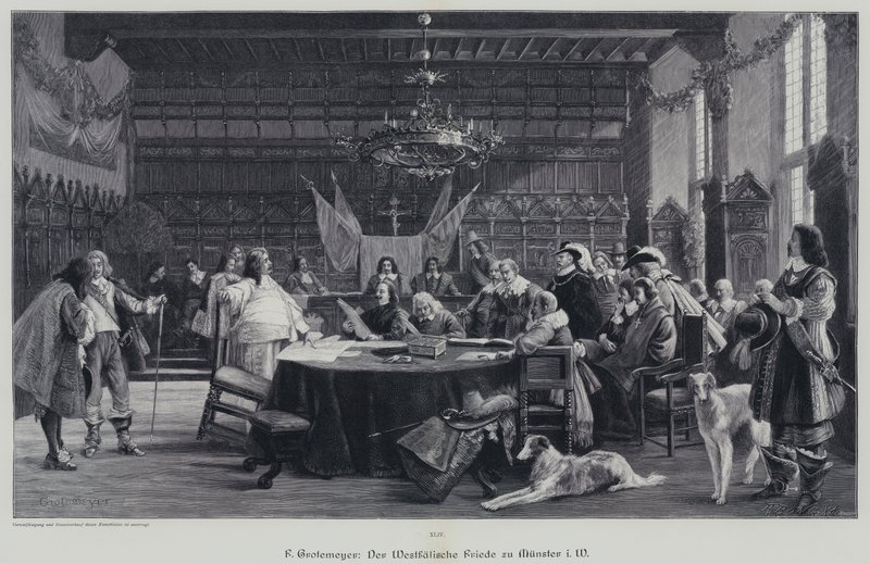 La paix de Westphalie mettant fin à la guerre de Trente Ans, Münster, Allemagne - German School