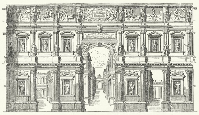 Le Teatro Olimpico à Vicence, nord de l