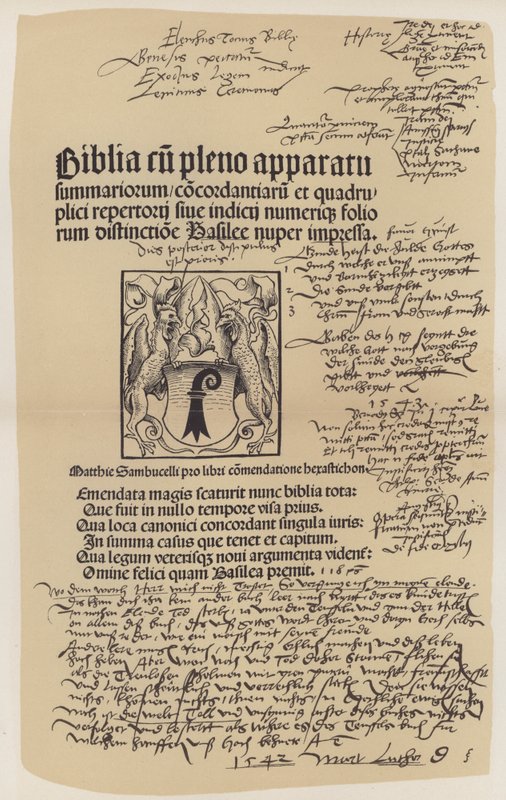 Page de titre de la bible de Martin Luther - German School