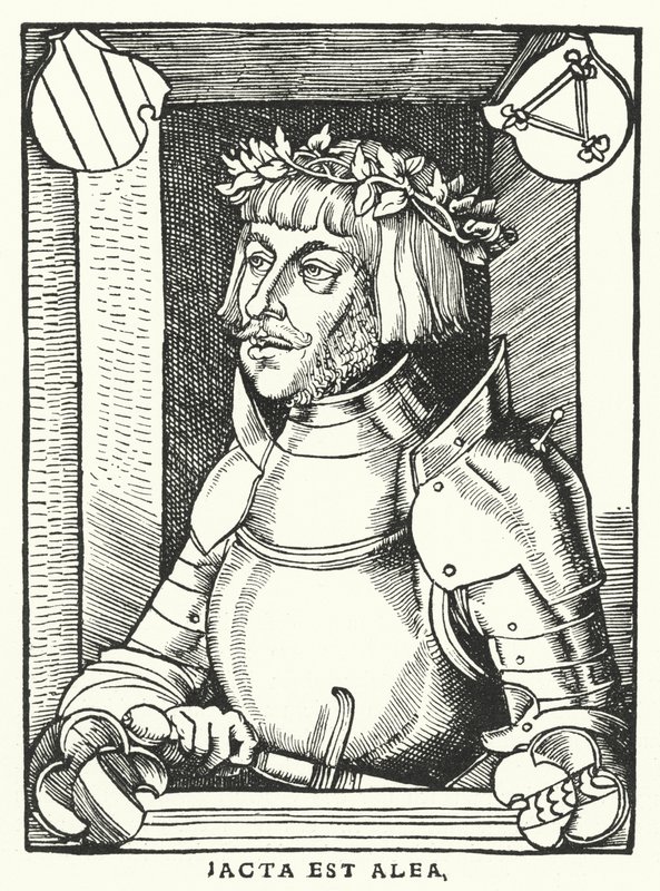 Ulrich von Hutten, érudit, poète, satiriste et réformateur protestant allemand (gravure) - German School