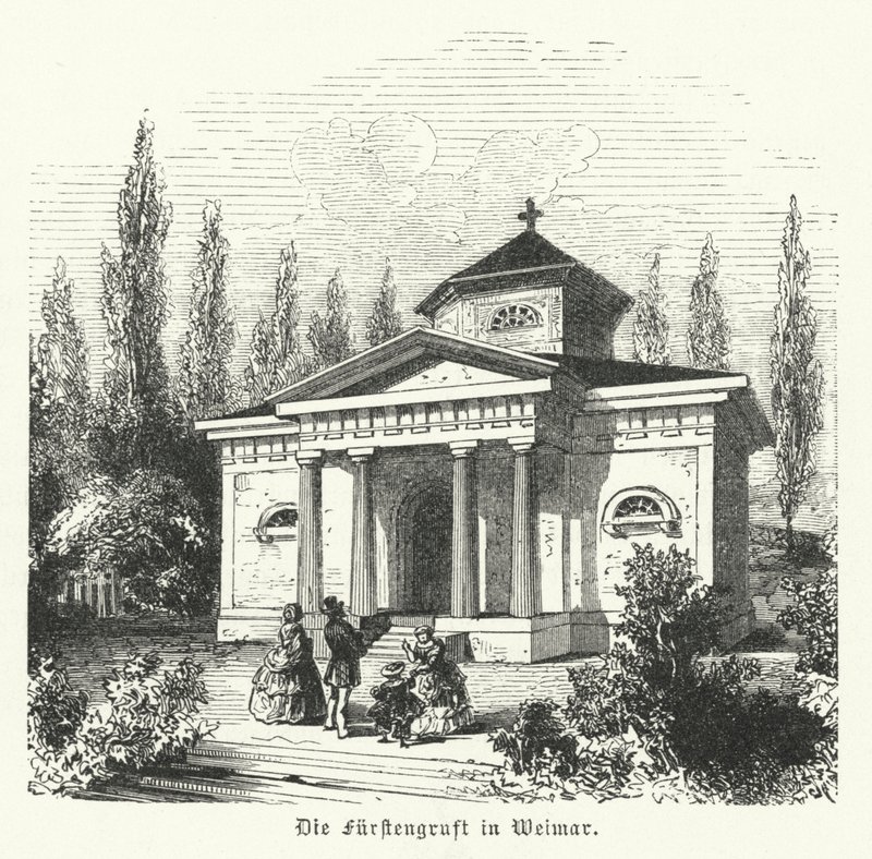 Weimarer Fürstengruft, chapelle funéraire des ducs de Saxe-Weimar-Eisenach et lieu des tombes de Johann Wolfgang Goethe et Friedrich Schiller - German School