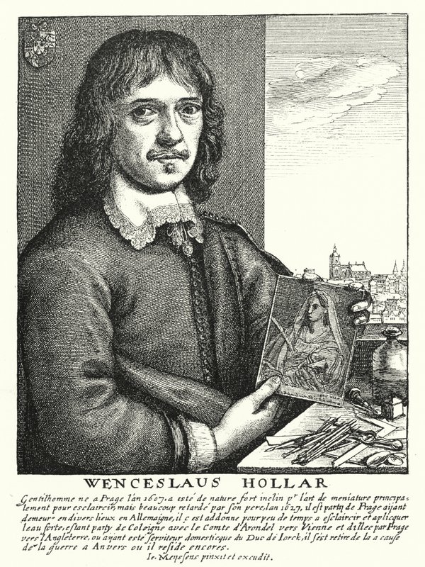 Wenceslaus Hollar, dessinateur, graveur et illustrateur bohémien (gravure) - German School
