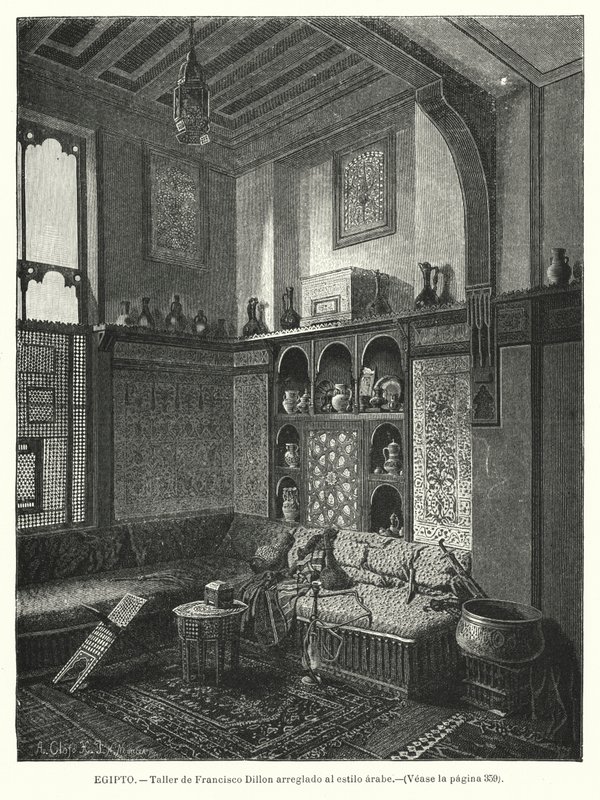 Atelier de Francis Dillon, décoré dans le style arabe - German School