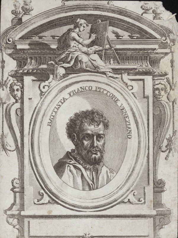Battista Franco Veneziano, né Giovanni Battista Franco, un artiste italien. Gravure de Giorgio Vasari - Giorgio Vasari