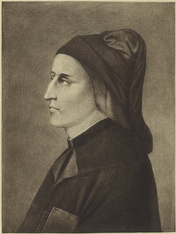 Dante Alighieri (photogravure) - Giotto di Bondone