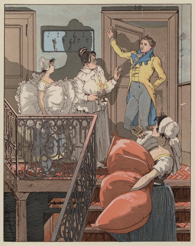 Scène de La Dame de Gai-Fredon, par Quatrelles (Ernest L