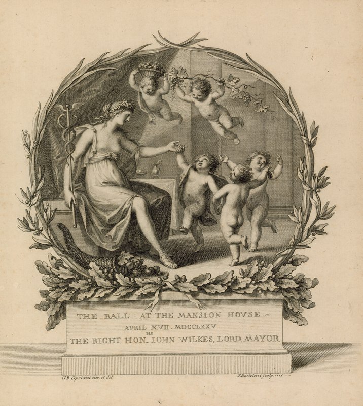 Billet pour le bal à Mansion House, Londres, 17 avril 1775 - Giovanni Battista Cipriani