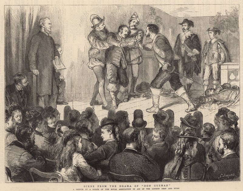 Scène du drame de Don Guzman (gravure) - Godefroy Durand