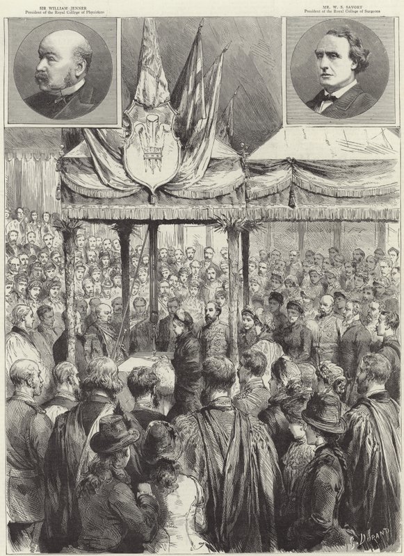 La Reine pose la première pierre de la nouvelle salle d