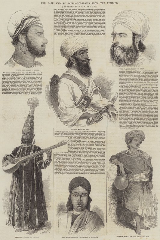 La dernière guerre en Inde, portraits du Pendjab - Godfrey Thomas Vigne