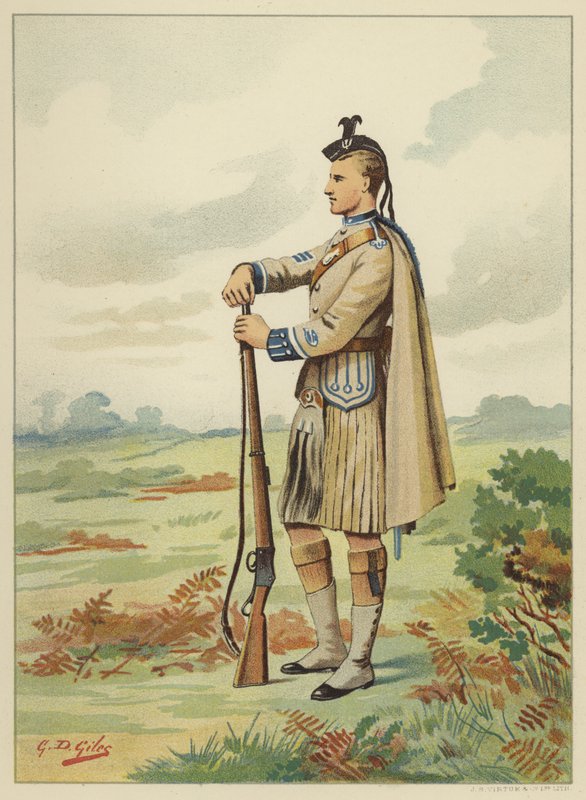Les volontaires écossais de Londres, 1er Bataillon de volontaires Rifle Brigade, 7e Middlesex - Godfrey Douglas Giles