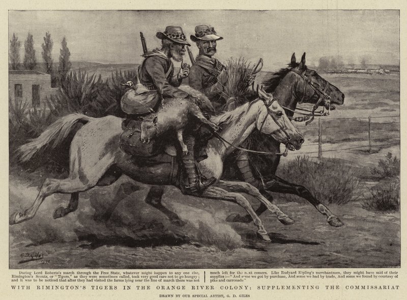 Avec les Tigres de Rimington dans la colonie de la rivière Orange, en supplément du commissariat - Godfrey Douglas Giles