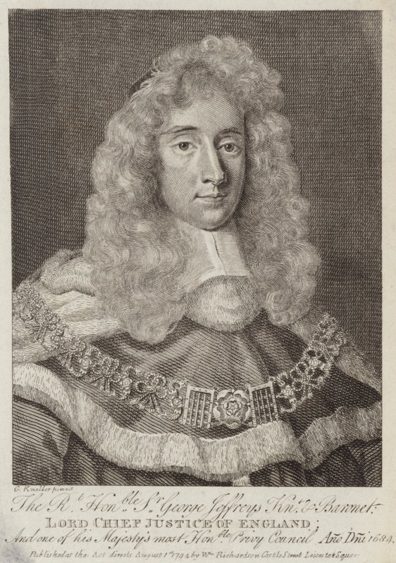 Sir George Jeffreys, juge gallois - Godfrey Kneller