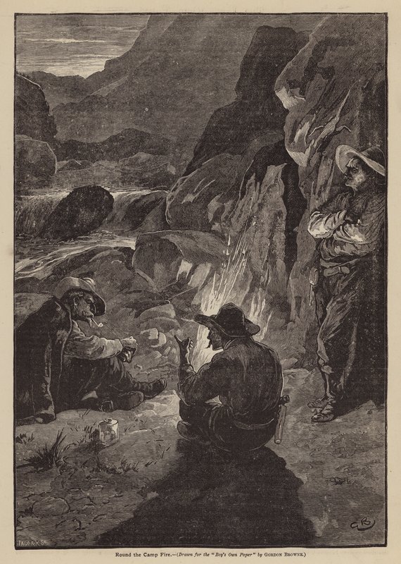 Autour du feu de camp - Gordon Frederick (after) Browne