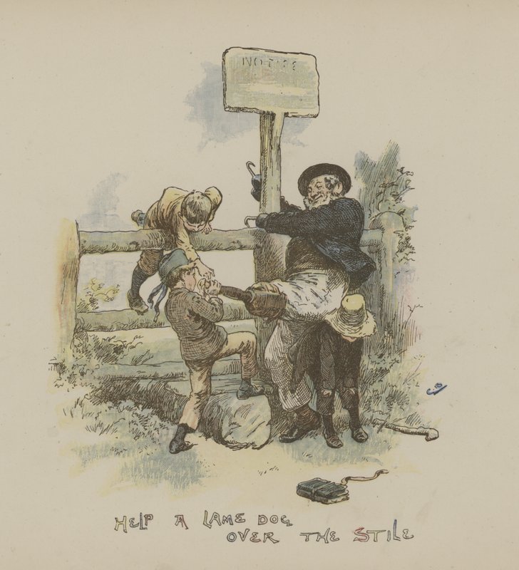 Aide un chien boiteux à franchir le style - Gordon Frederick Browne