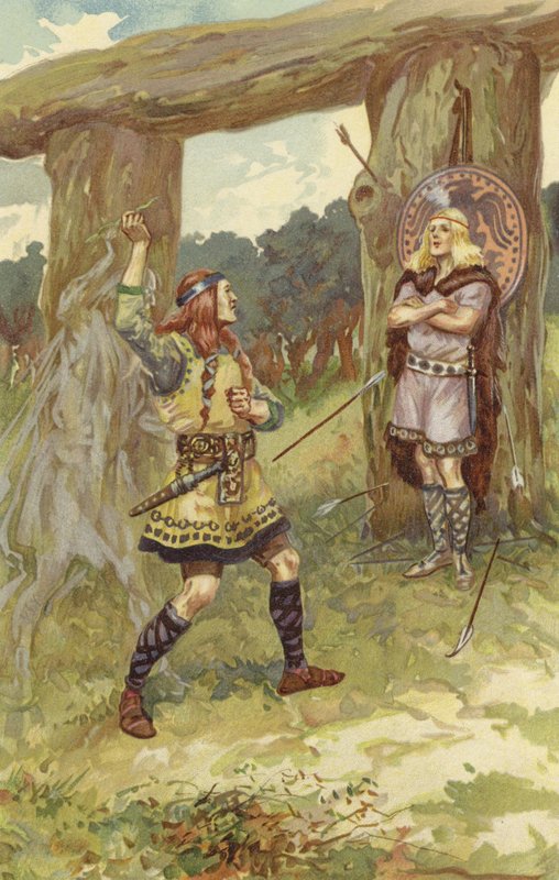 Hodur prit le gui de Loki, et Loki guida son bras, et il le lança sur Baldur, et avec un cri aigu Baldur tomba mort - Gordon Frederick Browne