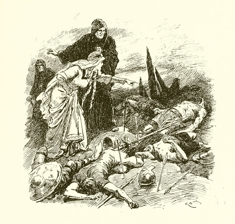 La reine Edith trouvant le corps de Harold après la bataille de Hastings - Gordon Frederick Browne