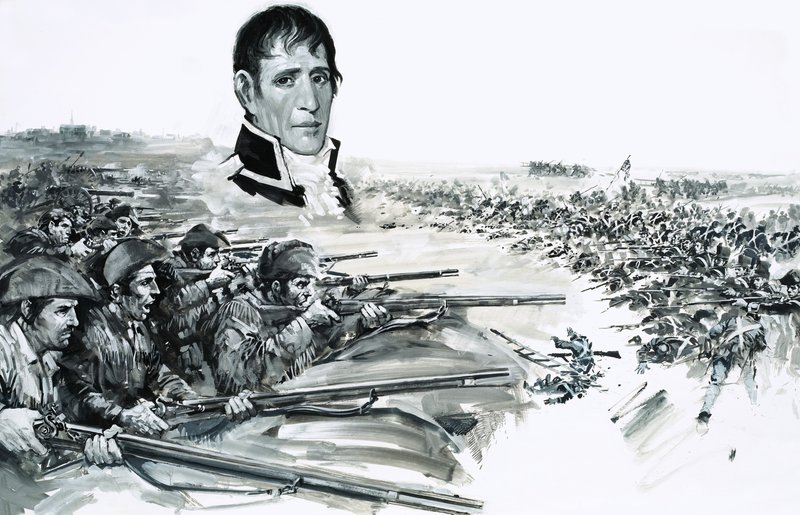 Portrait du général Andrew Jackson au-dessus de l