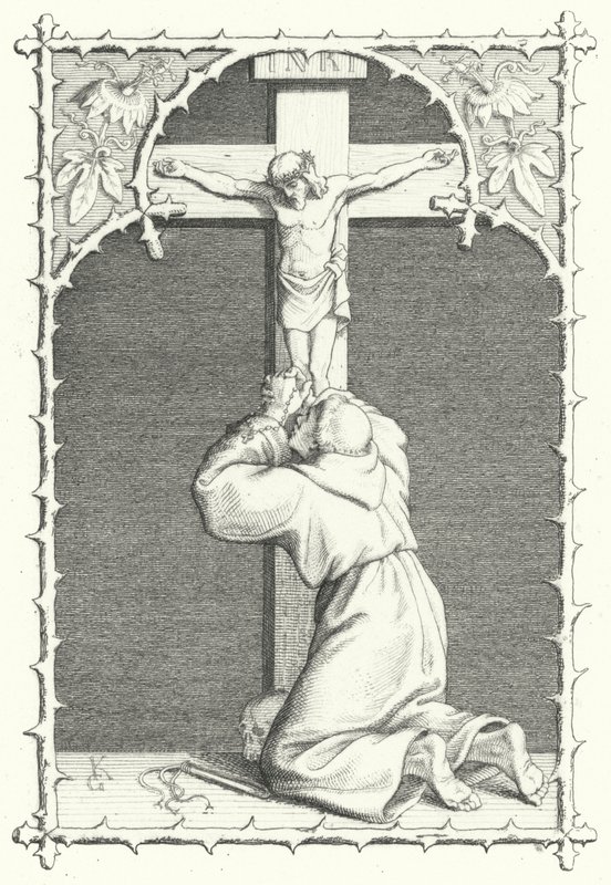 Martin Luther en tourment spirituel (gravure) - Gustav Ferdinand Leopold Konig