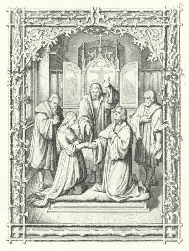Mariage de Martin Luther avec Katharina von Bora - Gustav Ferdinand Leopold Konig