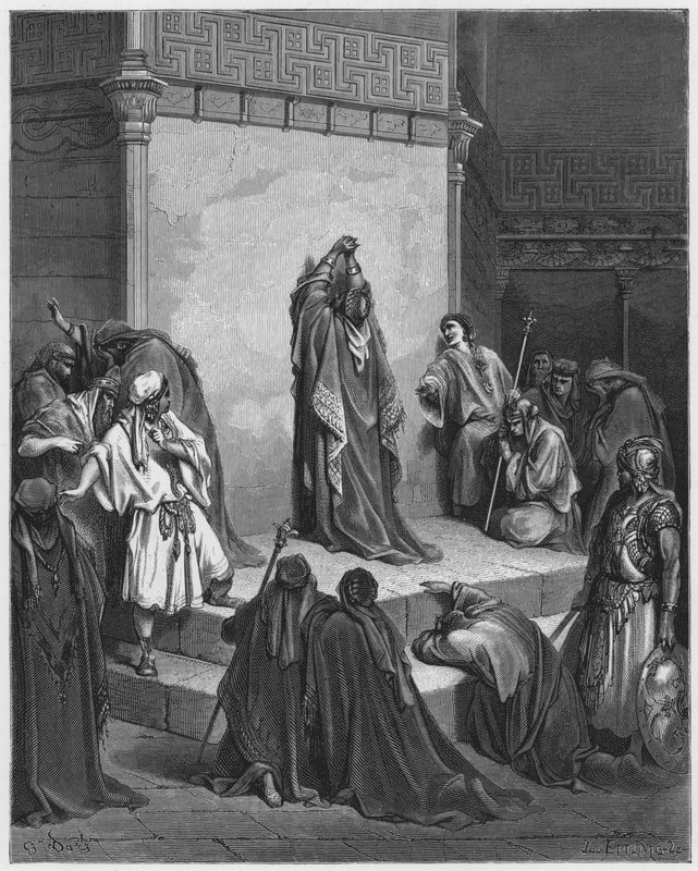 Gustave Doré Bible : David pleurant la mort d