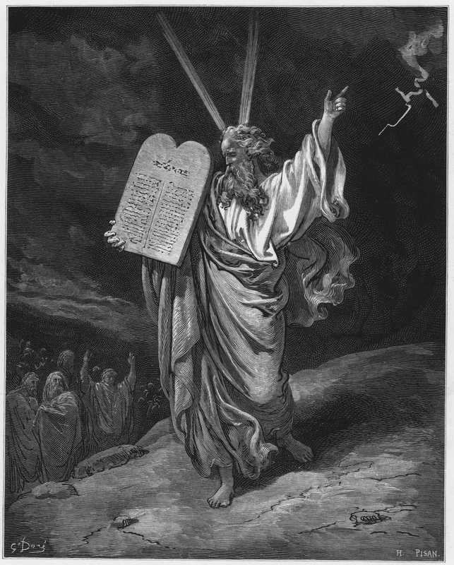 Moïse descendant du Mont Sinaï - Gustave Dore