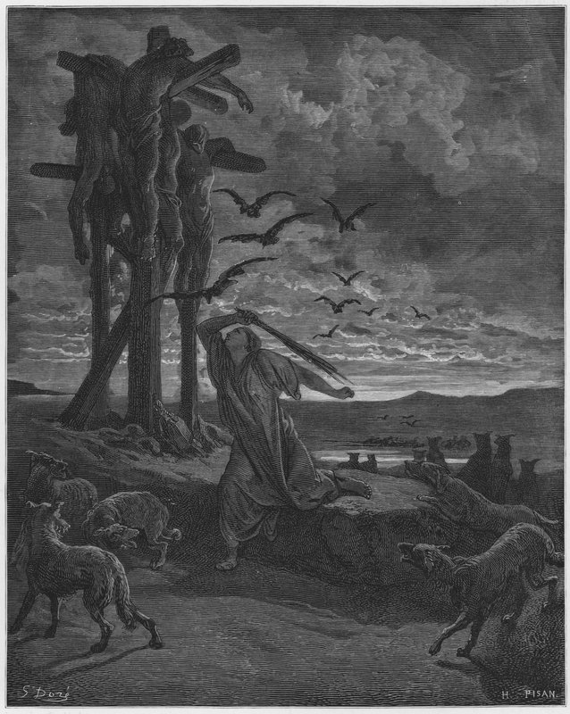 Gustave Doré Bible : La bonté de Rizpah envers les morts - Gustave Dore