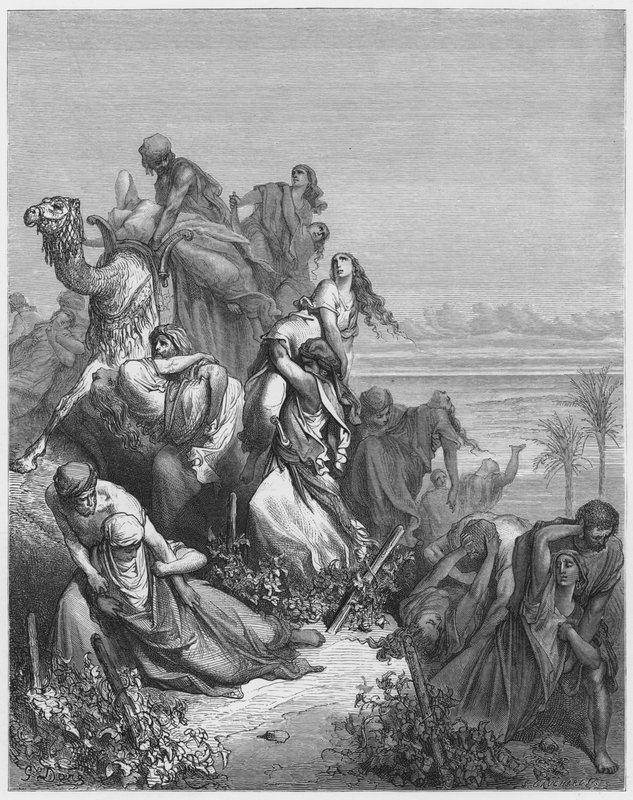 Les enfants de Benjamin emportant les vierges de Jabesh-Gilead - Gustave Dore