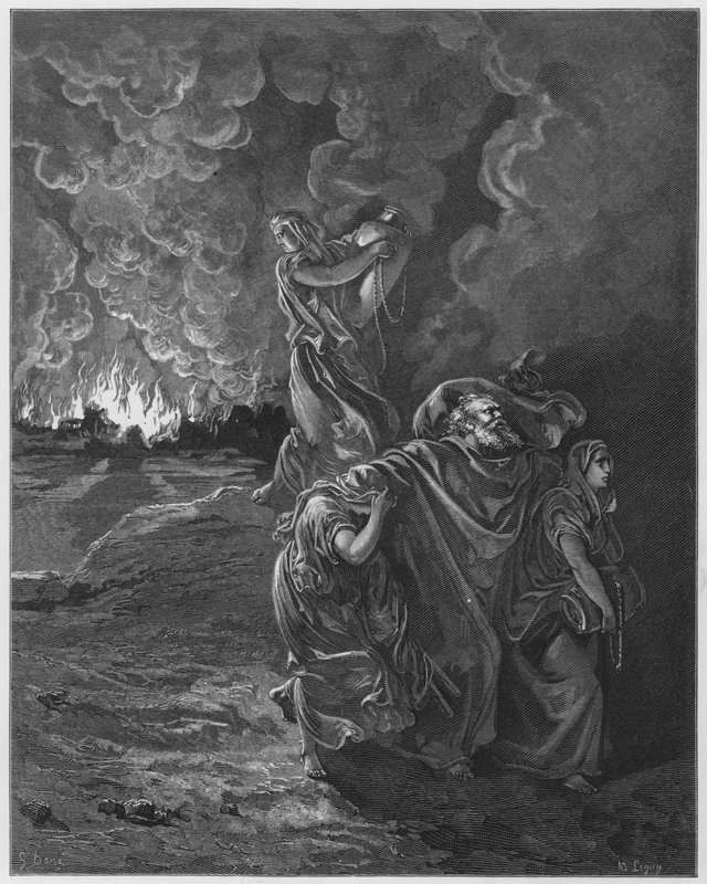 La fuite de Lot - Gustave Dore