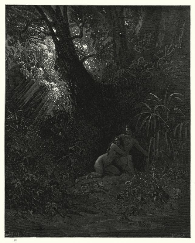 Illustration de Gustave Doré pour Le Paradis Perdu de Milton, Livre X, vers 99-101 - Gustave Dore