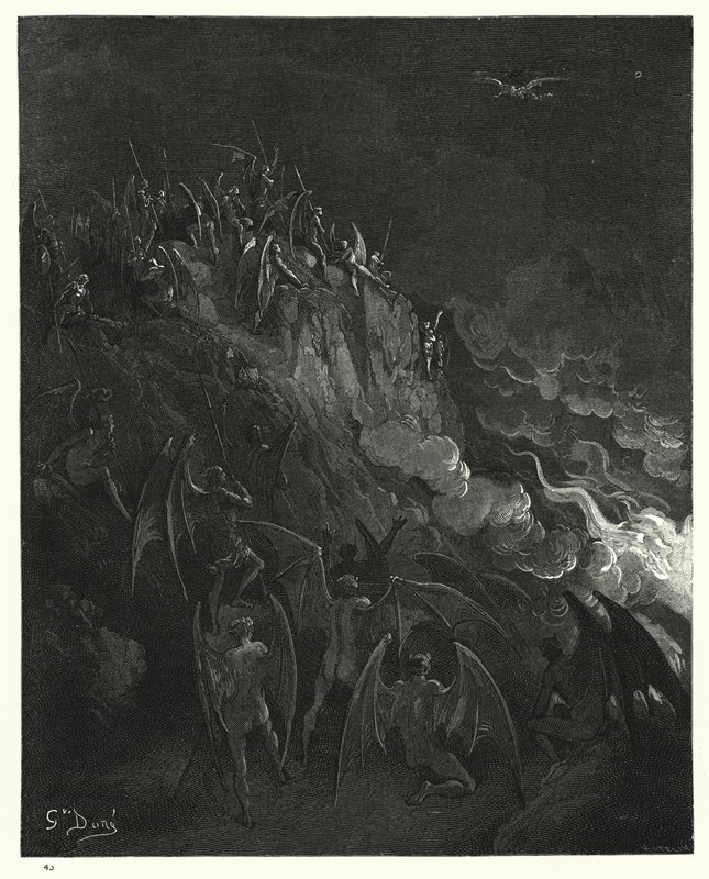 Illustration de Gustave Doré pour Le Paradis Perdu de Milton, Livre X, vers 439-441 - Gustave Dore