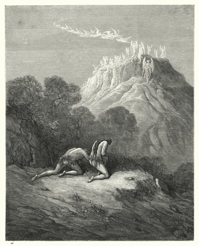Illustration de Gustave Doré pour Le Paradis Perdu de Milton, Livre XI, vers 208-210 - Gustave Dore