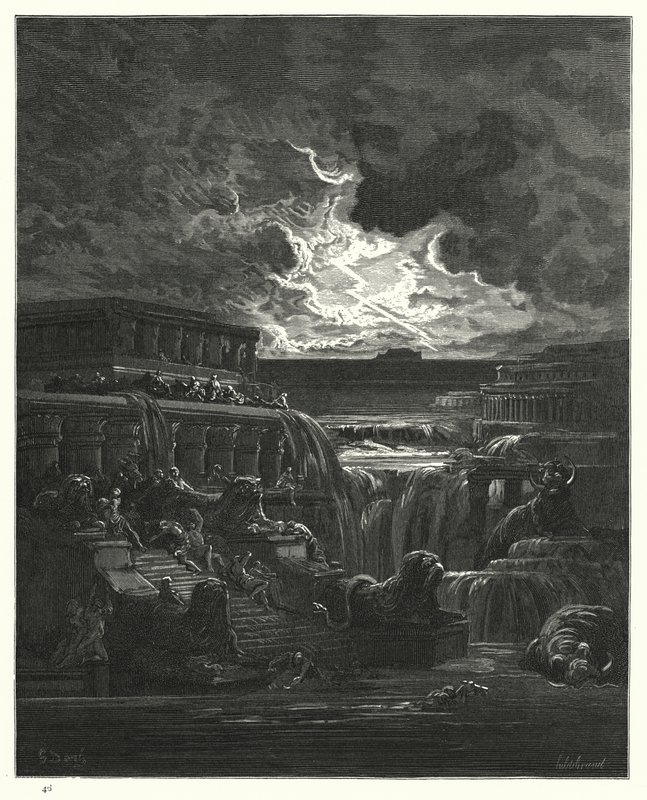 Illustration de Gustave Doré pour Le Paradis Perdu de Milton, Livre XI, vers 747-749 - Gustave Dore