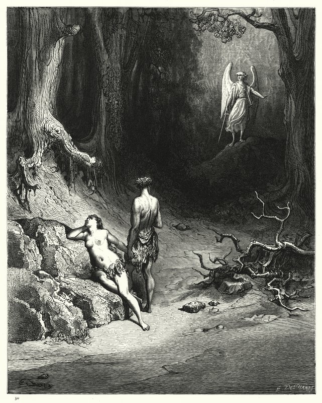 Illustration de Gustave Doré pour Le Paradis Perdu de Milton, Livre XII, vers 645 - Gustave Dore