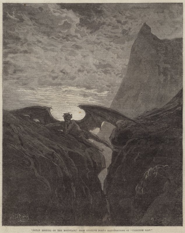 Satan se reposant sur la montagne - Gustave Dore