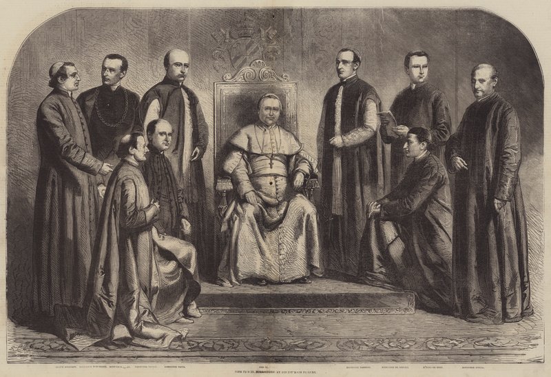 Le pape Pie IX entouré de ses amis intimes - Gustave Janet