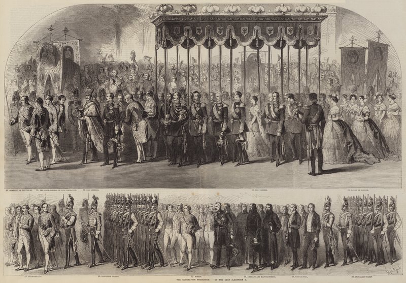 Le cortège du couronnement du tsar Alexandre II - Gustave Janet