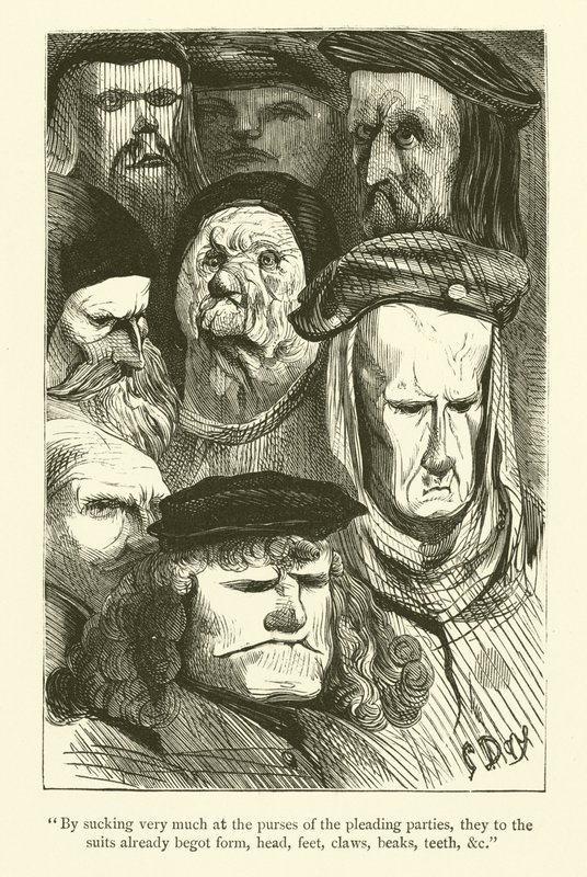 Illustration pour les œuvres de Rabelais - Gustave after Dore