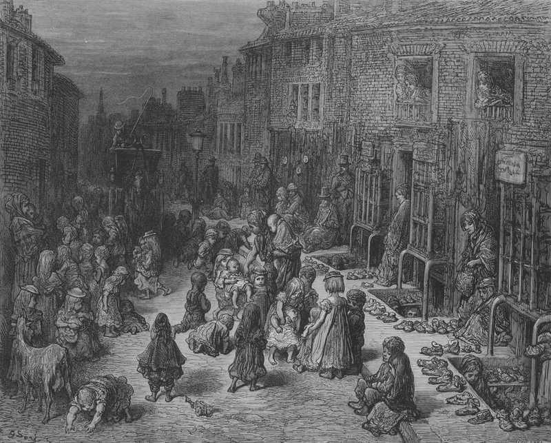 La Foire aux Vieux Souliers, Dudley-Street - Gustave after Dore