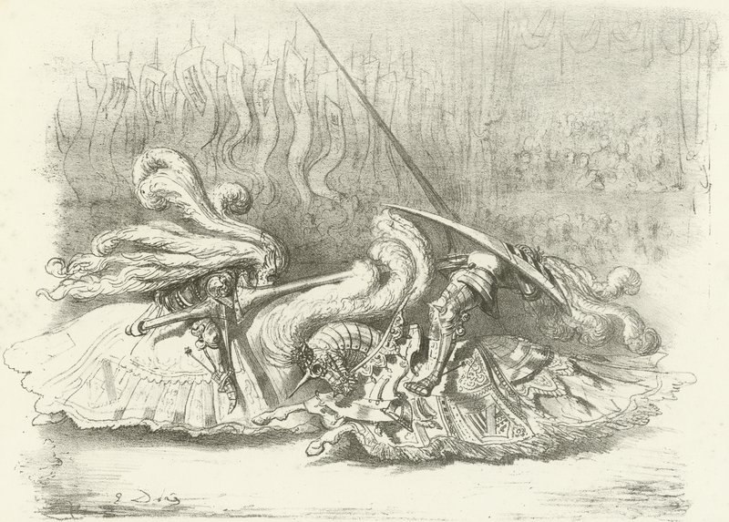 Un tournoi - La beauté comme prix AD1450 - Gustave Dore