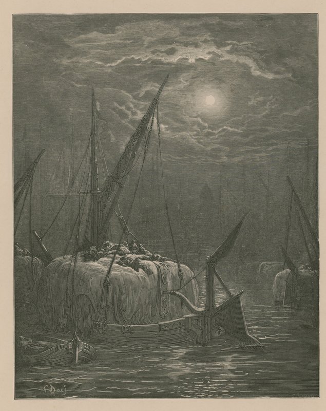 Bateaux sur la Tamise - Gustave Dore