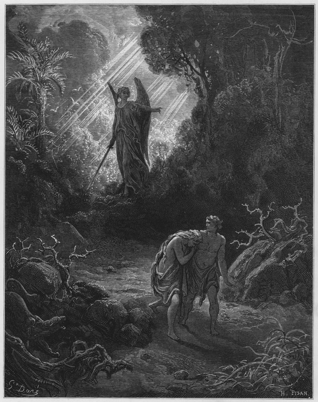 Gustave Doré Bible : Adam et Ève chassés d