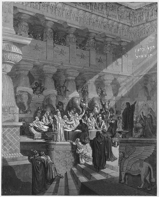 Gustave Doré Bible : Daniel interprétant l