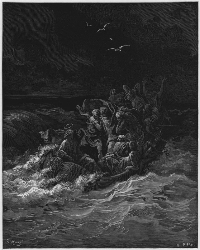 Gustave Doré Bible : Jésus calmant la tempête - Gustave Dore