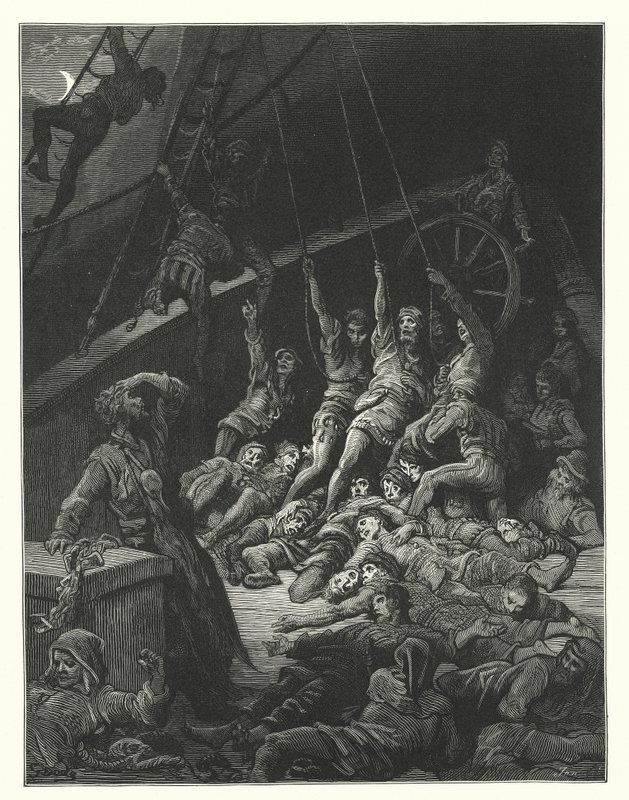Illustration de Gustave Doré pour La Complainte du vieux marin de Coleridge - Gustave Dore