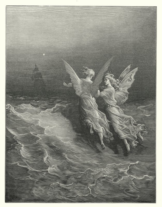 Illustration de Gustave Doré pour La Complainte du vieux marin de Coleridge (gravure) - Gustave Dore